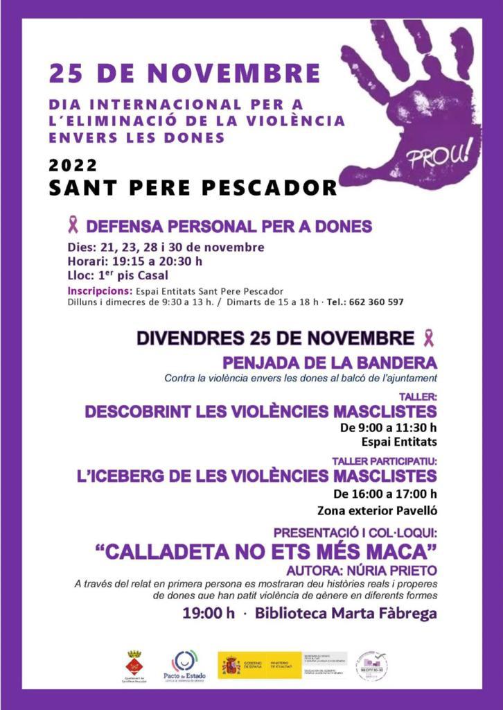 Dia Internacional per a l’eliminació de la violència envers les dones a Sant Pere Pescador