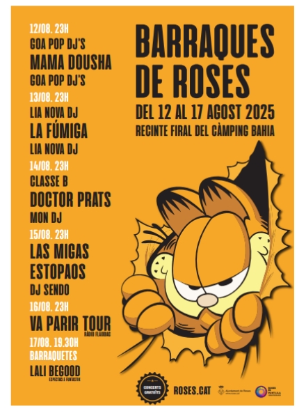 Roses presenta la programació de les Barraques de Festa Major 2025