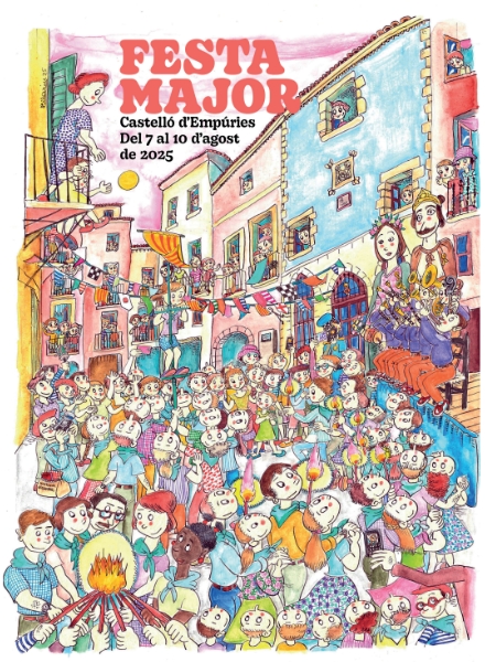 Pilarín Bayés il·lustra el cartell de la Festa Major de Castelló d’Empúries 2025