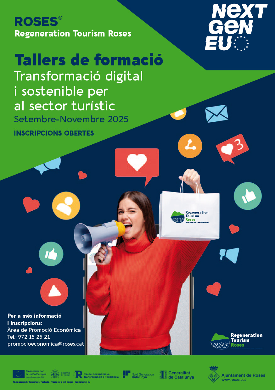 Obertes les inscripcions per als tallers de capacitació digital i sostenible per al sector turístic i comercial