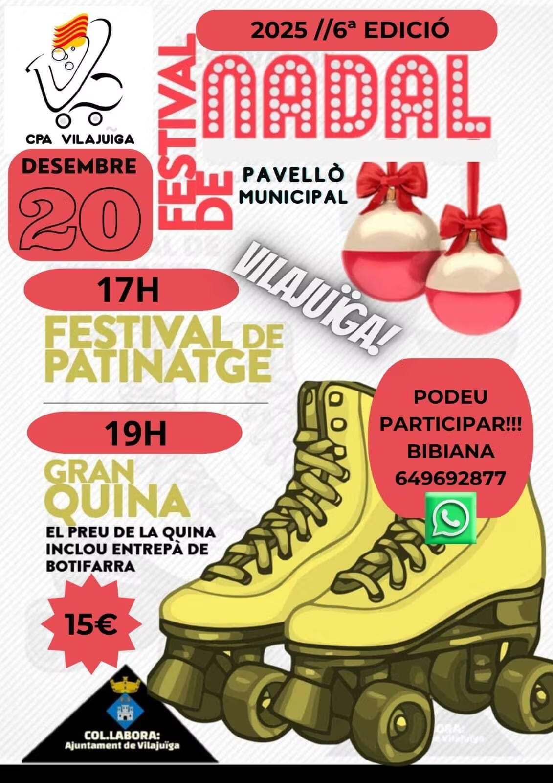 Vilajuïga celebrarà el 6è Festival de Nadal de Patinatge el 20 de desembre