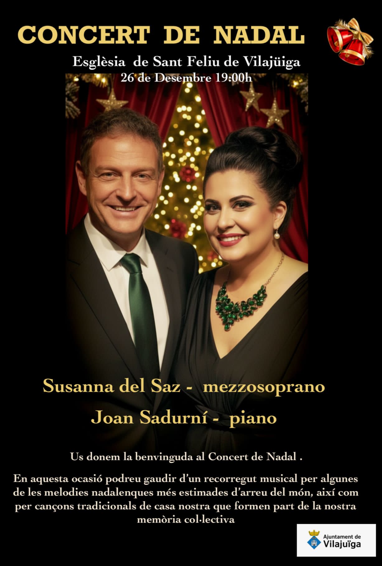Concert de Nadal a l’església de Sant Feliu de Vilajuïga el 26 de desembre