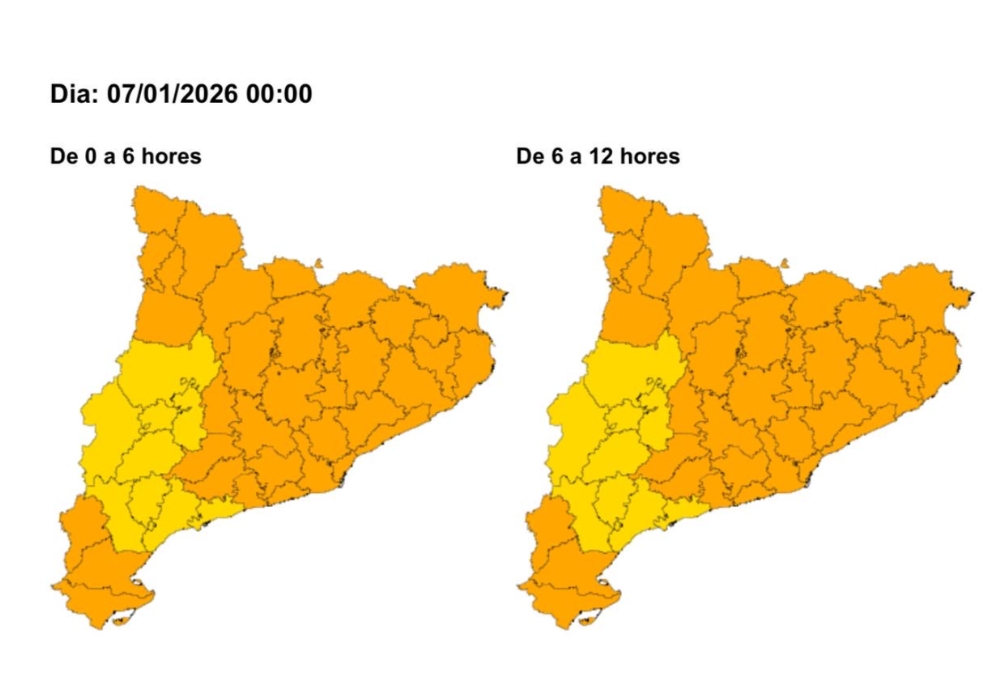 Protecció Civil activa la fase d’alerta del Pla PROCICAT per onada de fred