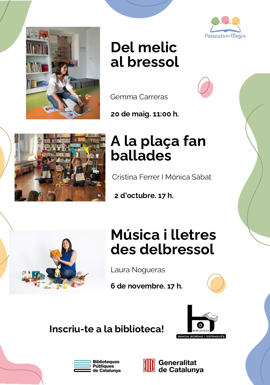 Arriba el programa Nascuts per llegir a la Biblioteca Ramon Bordas i Estragués