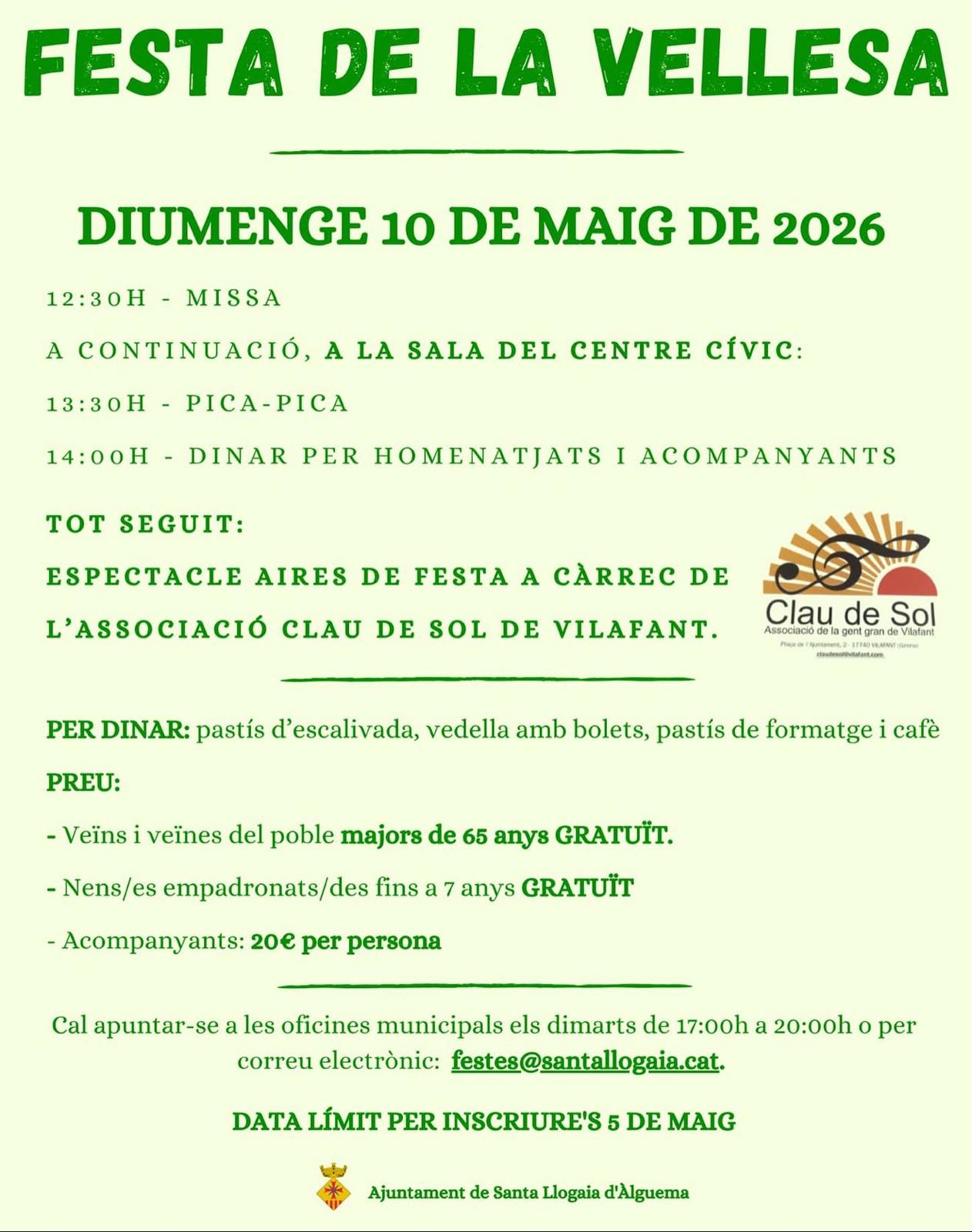 Festa de la Vellesa a Santa Llogaia d’Àlguema