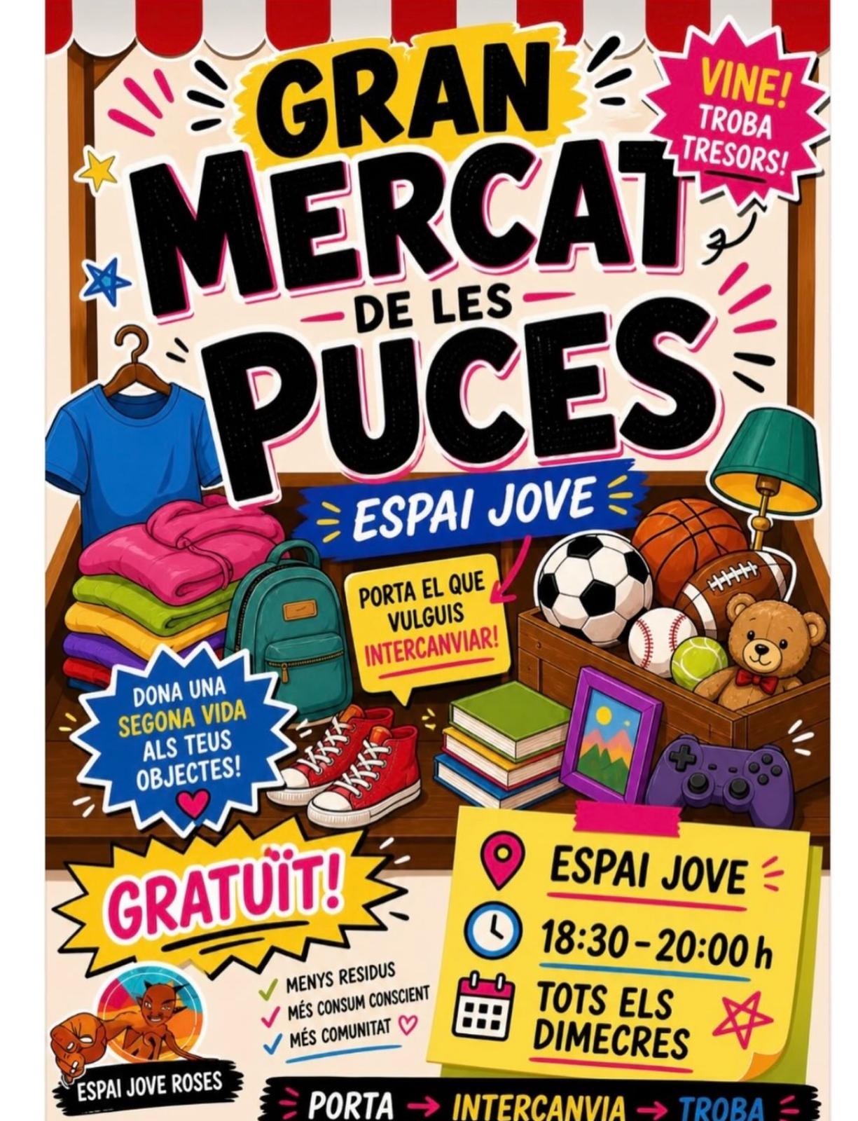 Gran mercat de les puces a Roses