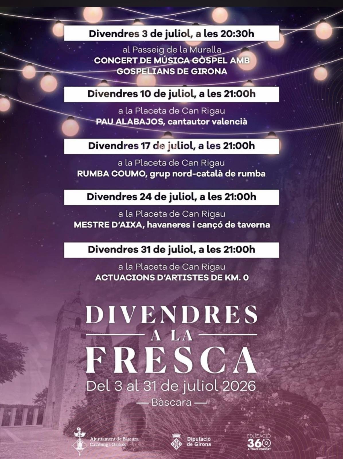 Divendres a la fresca a Bàscara