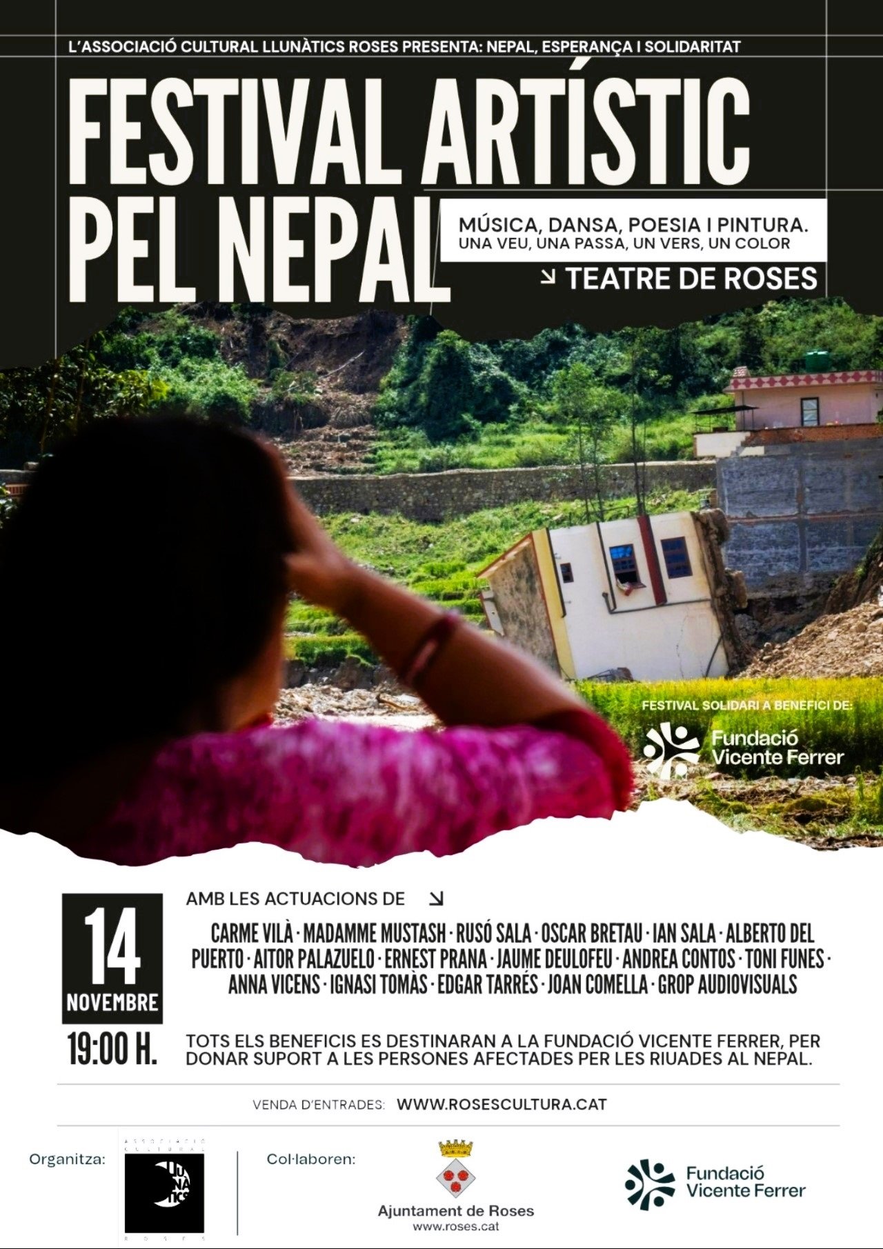 Festival Artístic pel Nepal a Roses: un concert solidari a benefici de la Fundació Vicente Ferrer